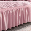 2024 Turkish Bubble Frill Sofa Covers : Blush Pink