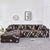 L Shape Sofa Cover - Floral Dark Coffee