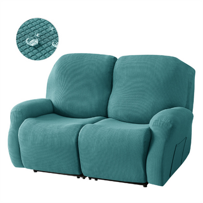 Premium Jacquard Recliner Sofa Cover : Teal