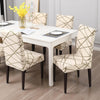 Stretchable Chair Covers, Beige Line - Trendize