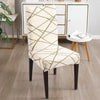 Stretchable Chair Covers, Beige Line - Trendize