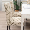Stretchable Chair Covers, Beige Line - Trendize
