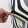 Stretchable Chair Covers, Black Maze - Trendize