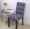 Stretchable Chair Covers, Diamond Blue - Trendize