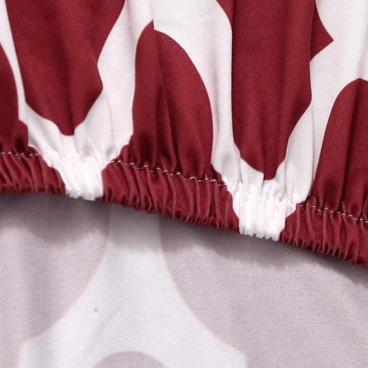 Stretchable Chair Covers, Diamond Maroon - Trendize