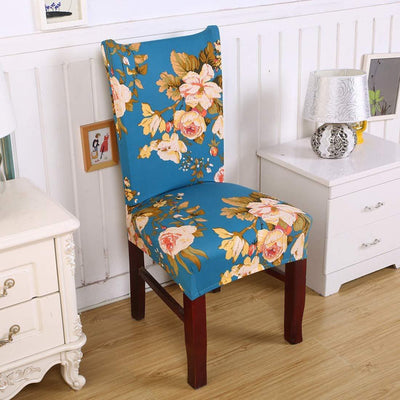 Stretchable Chair Covers, Funky Teal - Trendize