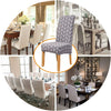 Stretchable Chair Covers, Grey Herringbone - Trendize