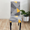 Stretchable Chair Covers, Grey Yellow Prism - Trendize