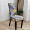 Stretchable Chair Covers, Grey Yellow Prism - Trendize