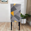 Stretchable Chair Covers, Grey Yellow Prism - Trendize