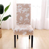 Stretchable Chair Covers, Leafy Beige - Trendize