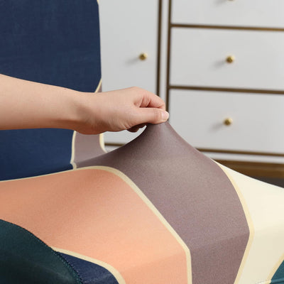 Stretchable Chair Covers, Peach Prism - Trendize