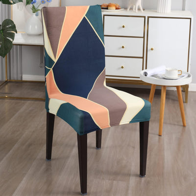 Stretchable Chair Covers, Peach Prism - Trendize