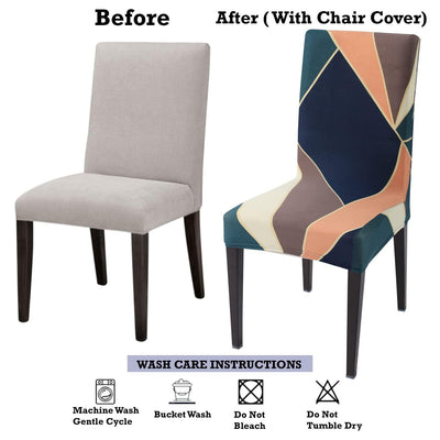 Stretchable Chair Covers, Peach Prism - Trendize