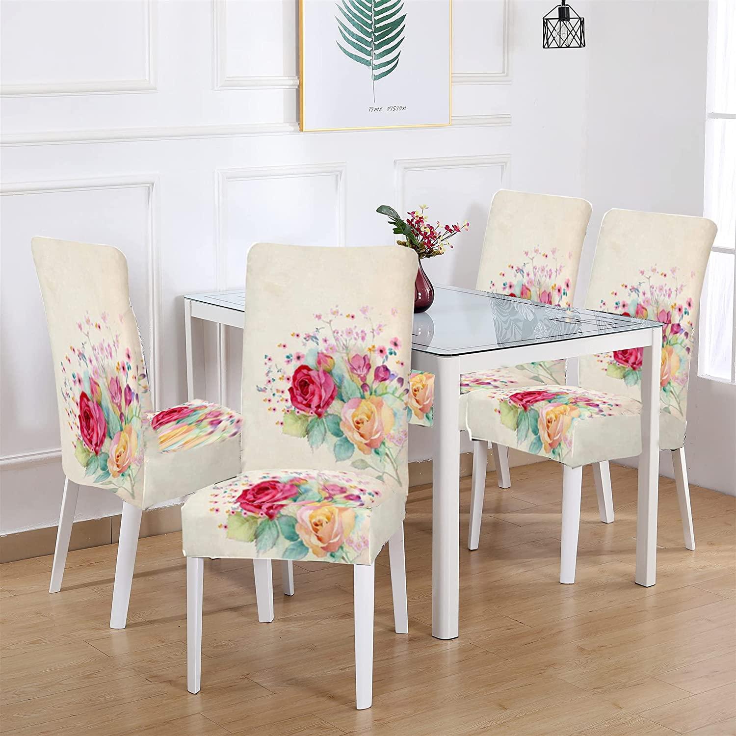 Stretchable Chair Covers, Rose Beige