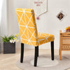 Stretchable Chair Covers, Yellow Diamond - Trendize