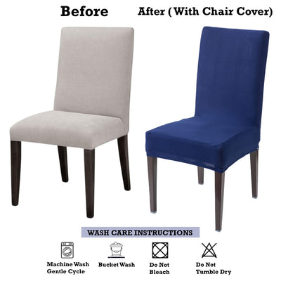 Stretchable Chair Covers, Plain Navy