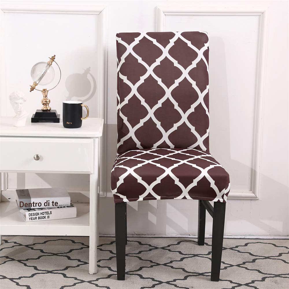 Stretchable Chair Covers, Diamond Brown