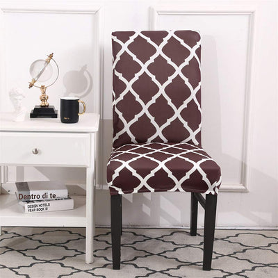 Stretchable Chair Covers, Diamond Brown