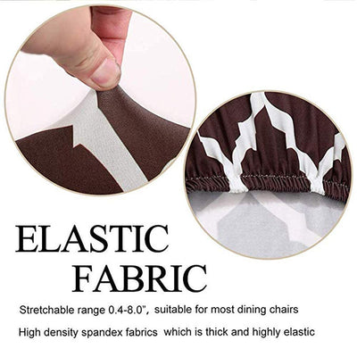 Stretchable Chair Covers, Diamond Brown