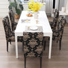 Stretchable Chair Covers, Black Brocade