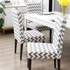 Stretchable Chair Covers, Zigzag Grey
