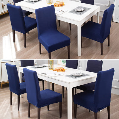 Stretchable Chair Covers, Plain Navy