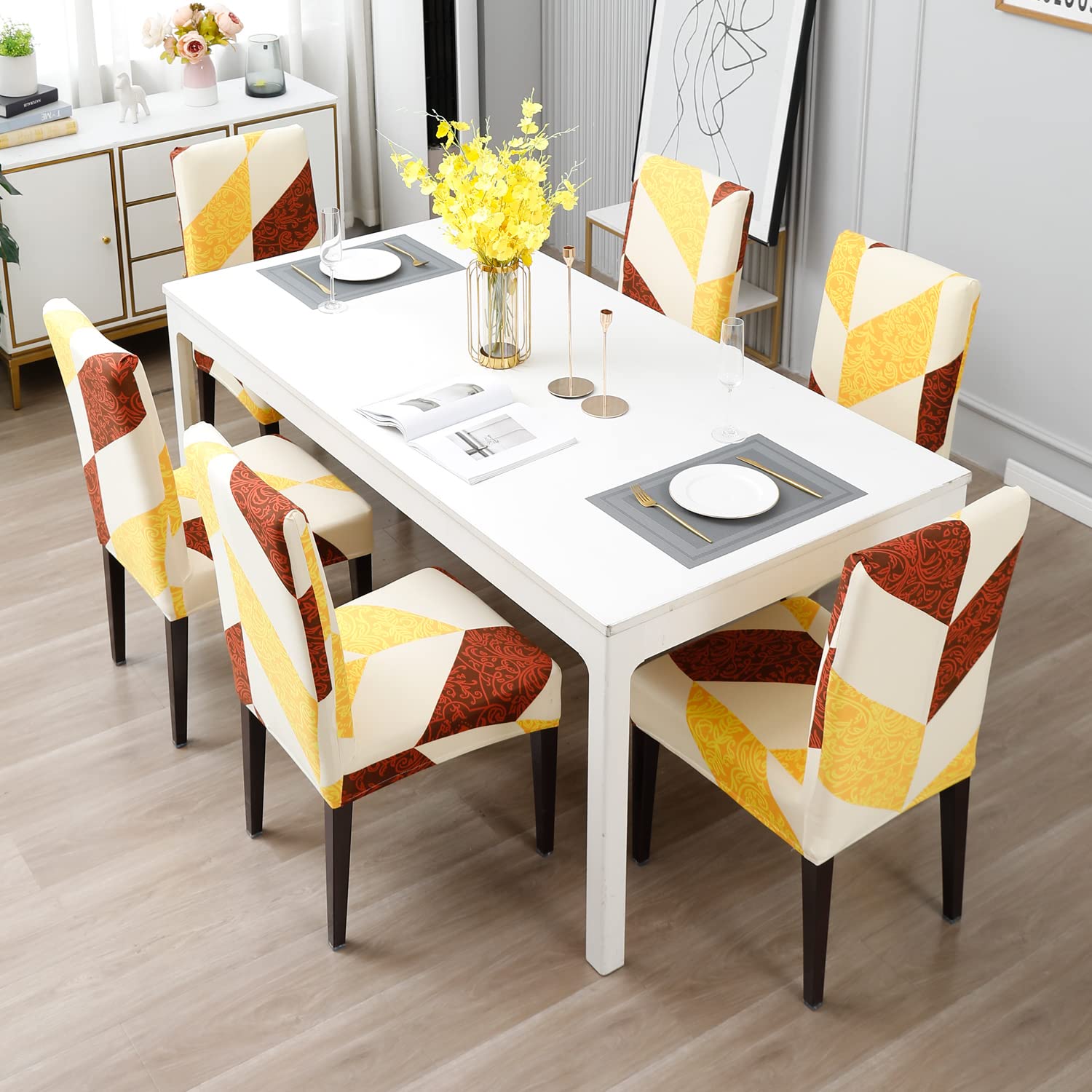 Stretchable Chair Covers, Abstract Multicolor