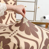 Stretchable Chair Covers, Cream Brocade