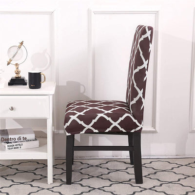 Stretchable Chair Covers, Diamond Brown