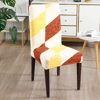 Stretchable Chair Covers, Abstract Multicolor