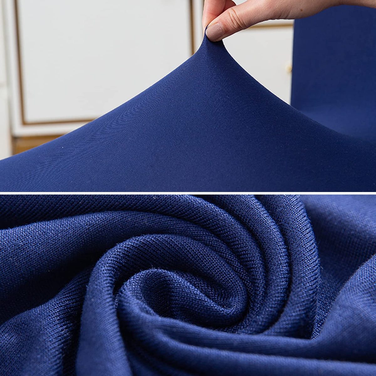 Stretchable Chair Covers, Plain Navy