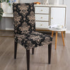Stretchable Chair Covers, Black Brocade