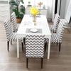 Stretchable Chair Covers, Zigzag Grey