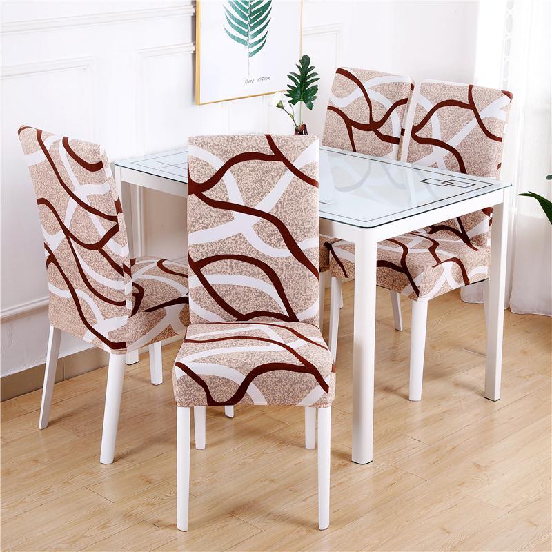 Stretchable Chair Covers, Wave Brown