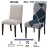 Stretchable Chair Covers, Checkerplaid Blue - Trendize