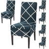 Stretchable Chair Covers, Cross Blue - Trendize