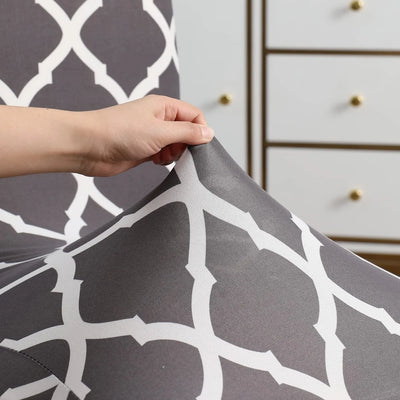 Stretchable Chair Covers, Diamond Grey - Trendize