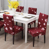 Stretchable Chair Covers, Floral Maroon - Trendize