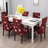 Stretchable Chair Covers, Floral Maroon - Trendize
