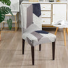Stretchable Chair Covers, Geometric Grey - Trendize