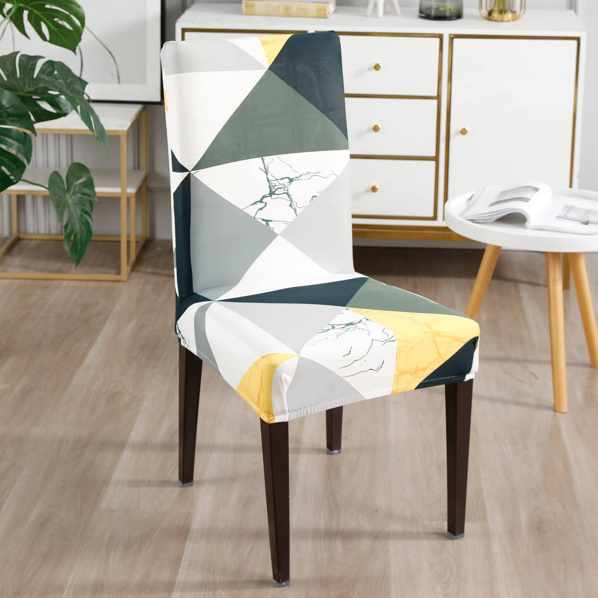 Stretchable Chair Covers, Grey Prism - Trendize
