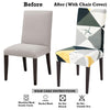 Stretchable Chair Covers, Grey Prism - Trendize