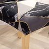 Stretchable Chair Covers, Marble Black - Trendize