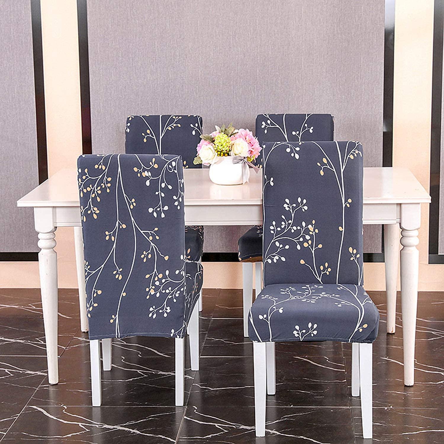 Stretchable Chair Covers, Midnight Branch - Trendize