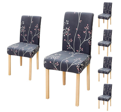 Stretchable Chair Covers, Midnight Branch - Trendize