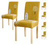 Stretchable Chair Covers, Mustard Leaf - Trendize
