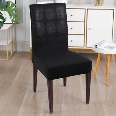 Stretchable Chair Covers, Plain Black - Trendize