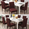 Stretchable Chair Covers, Plain Brown - Trendize