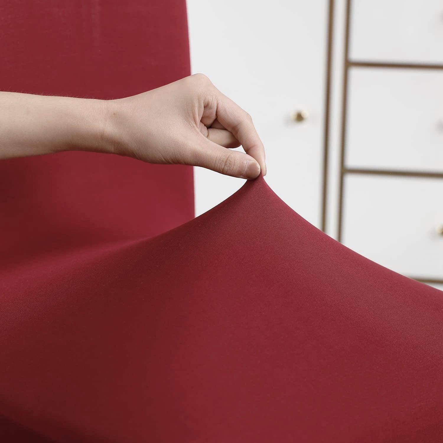Stretchable Chair Covers, Plain Maroon - Trendize
